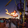 The Pirate Show at the Sunset Cruise features fire dancers